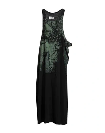 Mm6 Maison Margiela Woman Maxi Dress Black Size M Cotton In Black