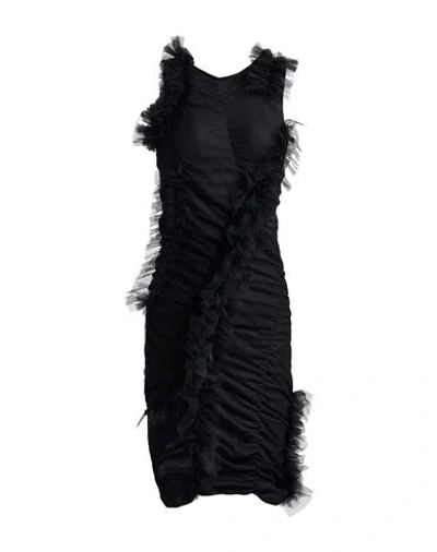 Msgm Woman Mini Dress Black Size S Cotton In Black