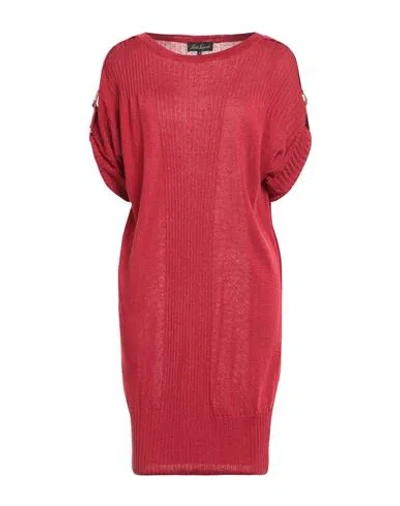 Luisa Spagnoli Woman Mini Dress Red Size M Linen, Viscose, Polyamide In Red