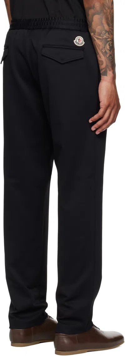 Moncler Studded Drawstring Track Pants In Black