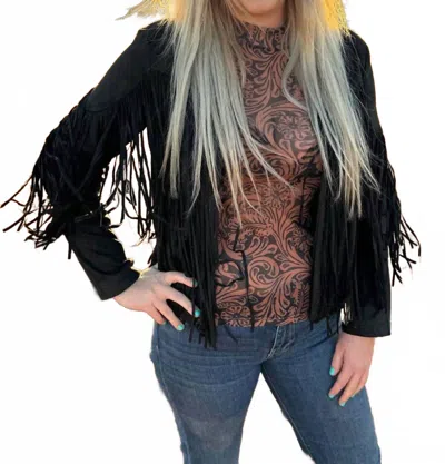 Sterling Kreek Shimmer And Shine Jacket In Black In Black