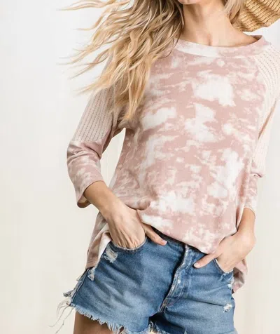 Ces Femme Tie Dye Top In Mauve In Pink