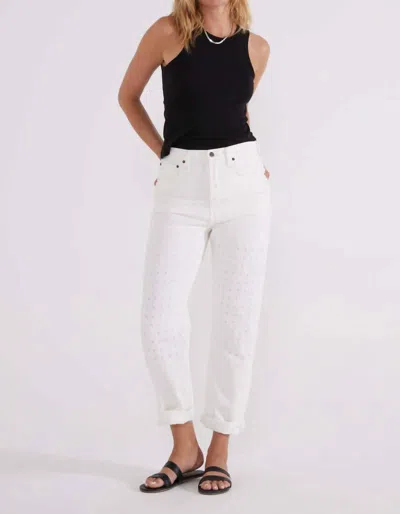 Etica Bryce High Rise Boyfriend Jean In White In White