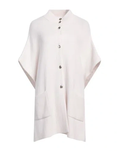 Hemisphere Woman Cape Ivory Size L Wool, Cashmere In White