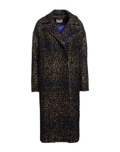Momoní Woman Coat Black Size 8 Virgin Wool, Acrylic, Polyester In Black