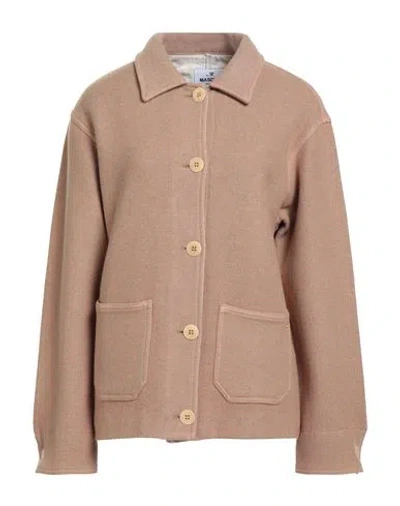 Mason's Woman Coat Camel Size 6 Virgin Wool, Polyamide In Brown