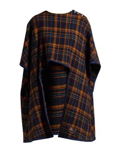 Ballantyne Woman Cape Navy Size Onesize Virgin Wool, Cashmere In Blue