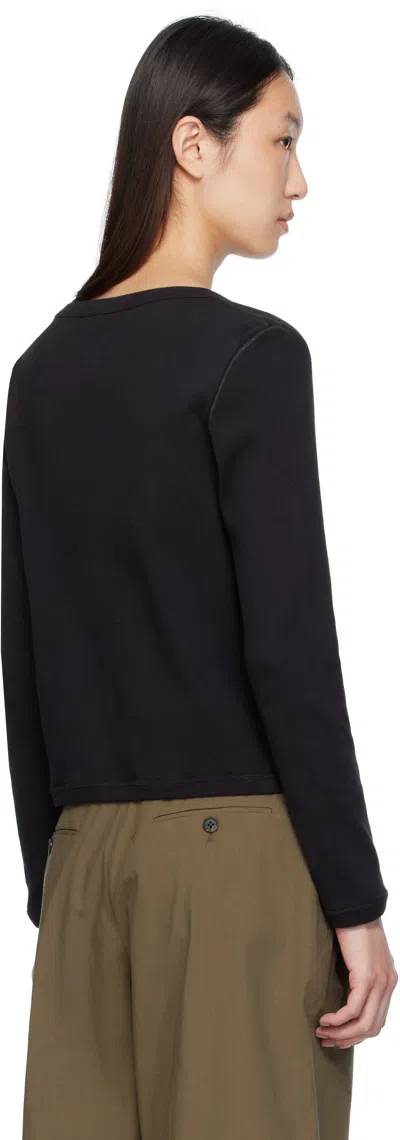 The Row Josette Silk Knit Cardigan In Black