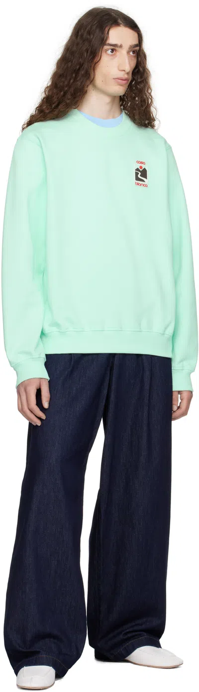 Casablanca Green Sunset Valley Sweatshirt In Green