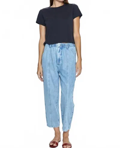 Pistola Court Denim Relaxed Pant In Jardin In Blue