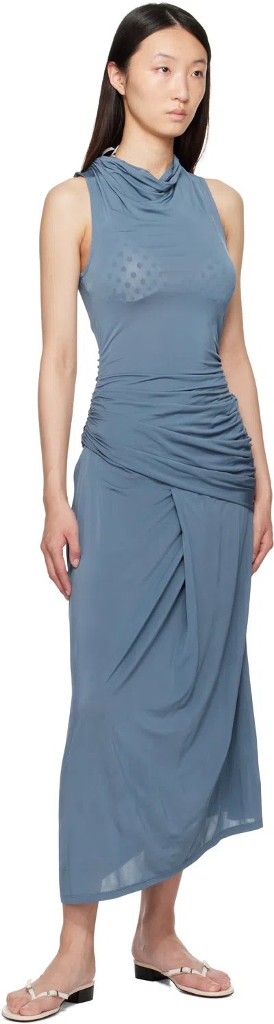 Paloma Wool Blue Lech Midi Dress In Blue