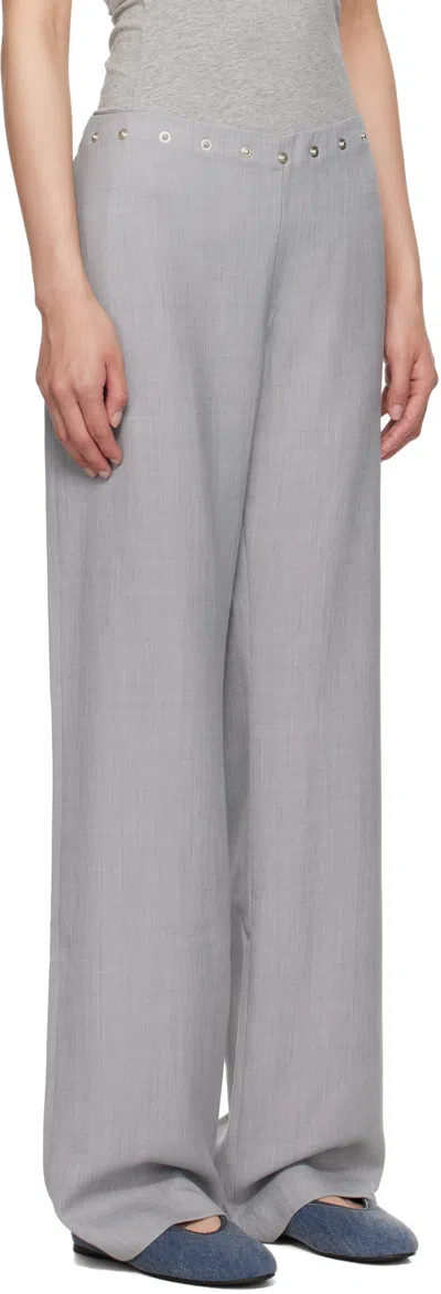 Paloma Wool Gray Dain Snaps Trousers In Gray