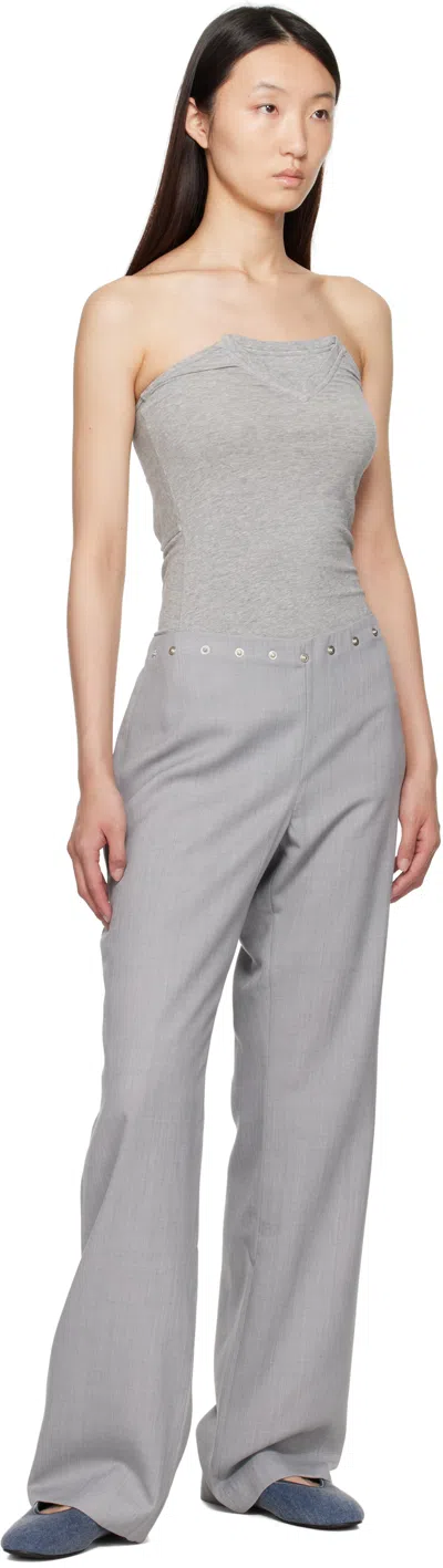 Paloma Wool Gray Dain Snaps Trousers In Gray
