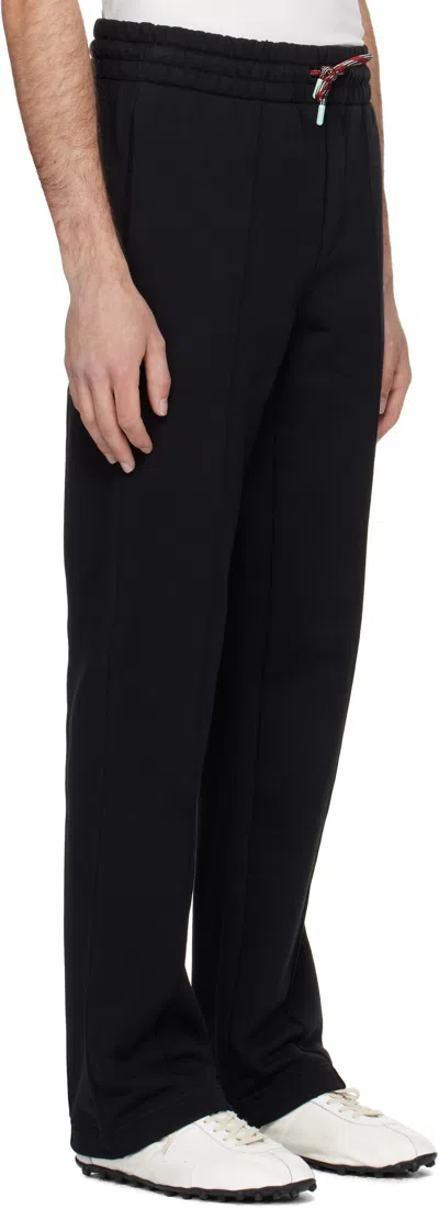 Casablanca "sunset Valley" Rubber Patch Open Hem Jogger In Black