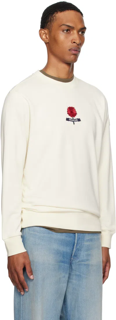 Moncler Off-white Archivio Sweatshirt In White