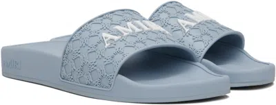 Amiri Blue Ma Quad Pool Slides In Blue