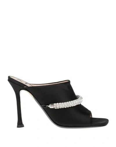 N°21 Woman Sandals Black Size 5.5 Textile Fibers In Black