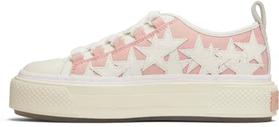 Amiri Stars Low-top Canvas Platform Sneakers In Silver