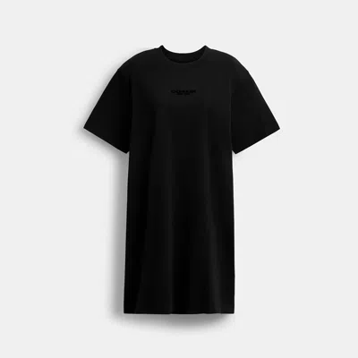 Coach Outlet New York T Shirt Dress In Organic Cotton In Black