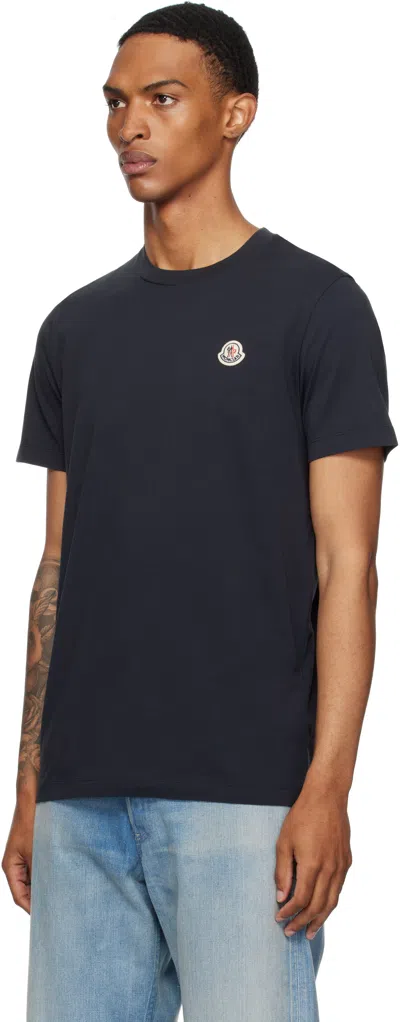 Moncler Men Cotton Pack Of Three Logo Patch T-shirts