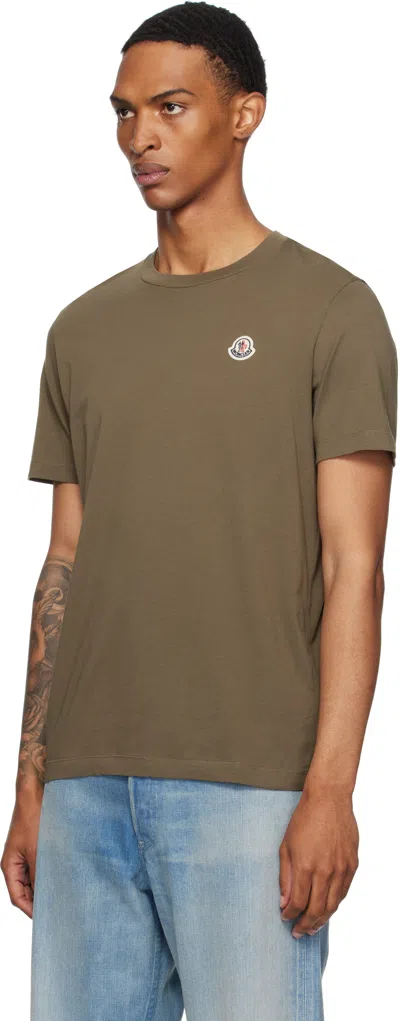 Moncler Men Cotton Pack Of Three Logo Patch T-shirts