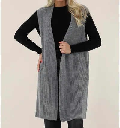 Kaos Gilet Sweater Vest In Antracite In Gray