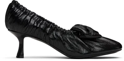 Acne Studios Black Leather Heels In Black