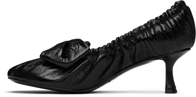 Acne Studios Black Leather Heels In Black