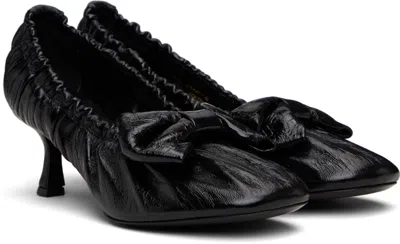 Acne Studios Black Leather Heels In Black