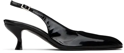 Marie Adam-leenaerdt Black Slingback 40mm Heels In Black