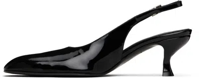 Marie Adam-leenaerdt Black Slingback 40mm Heels In Black