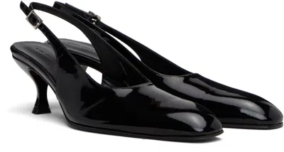 Marie Adam-leenaerdt Black Slingback 40mm Heels In Black