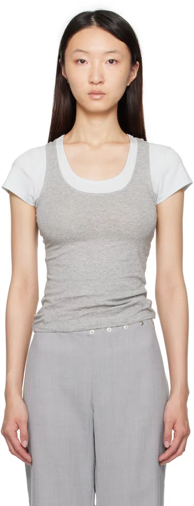 Paloma Wool Blue & Gray Marion T-shirt In Gray
