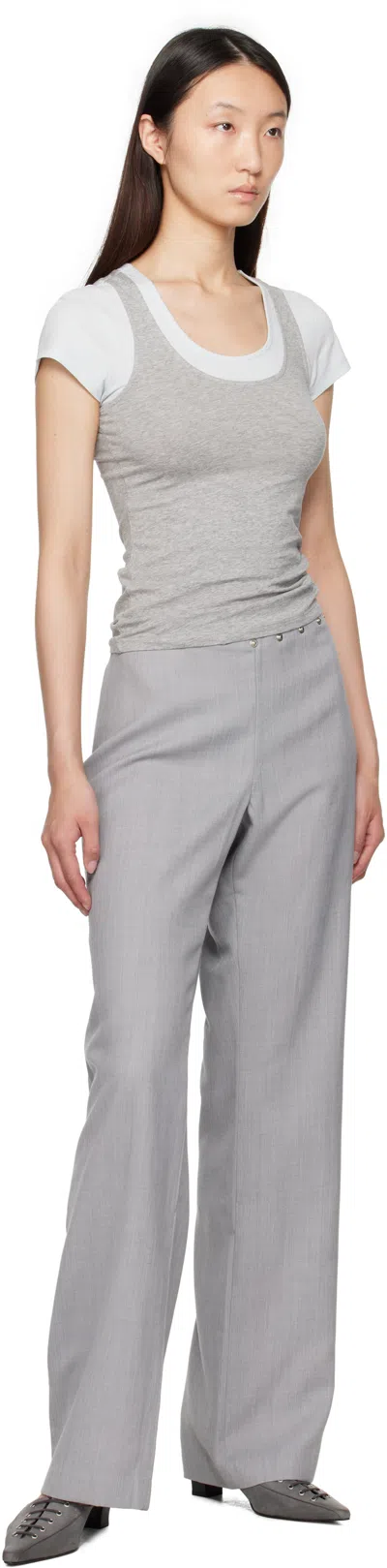 Paloma Wool Blue & Gray Marion T-shirt In Gray