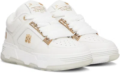 Amiri White Metallic Ma-1 Sneakers In White