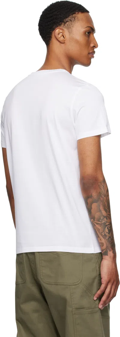 Moncler T-shirt With Double Logo Patches In White