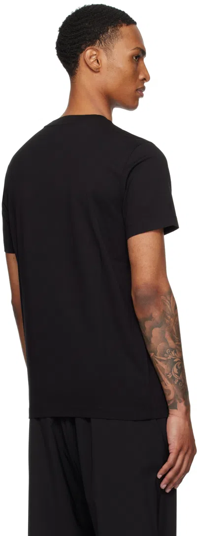 Moncler Three-pack Black Logo Patch Cotton T-shirts