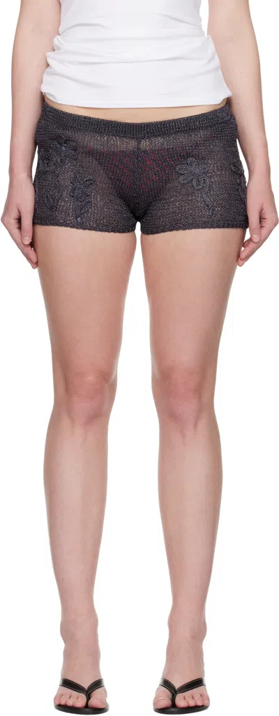 Paloma Wool Gray Jed Shorts In Black