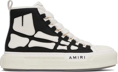Amiri Black And White Sneaker Skel Court Hi Men In Black