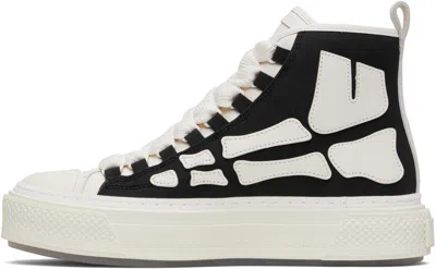 Amiri Black And White Sneaker Skel Court Hi Men In Black