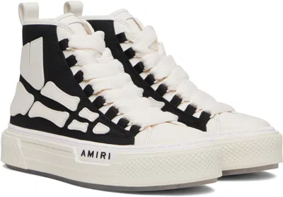 Amiri Black And White Sneaker Skel Court Hi Men In Black