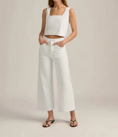 Favorite Daughter The Masha Super High-rise Wide Cropped Jeans In White