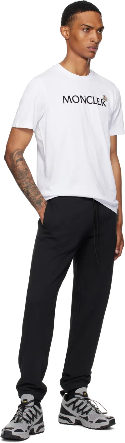 Moncler Cotton Fleece Sweatpants In Black