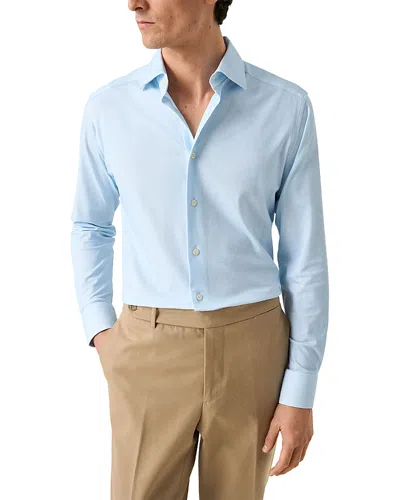 Eton Slim Fit Button-front 4flex Shirt In Blue