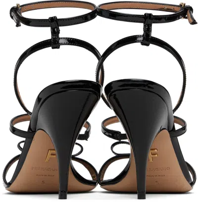 Ferragamo Black Strappy Heeled Sandals
