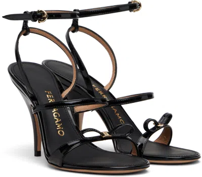 Ferragamo Black Strappy Heeled Sandals