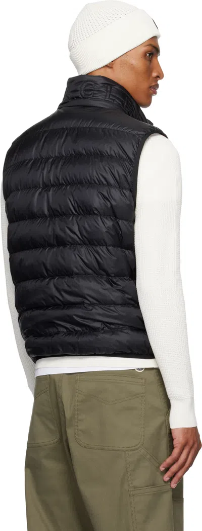Moncler Black Rocoque Down Vest In Blue