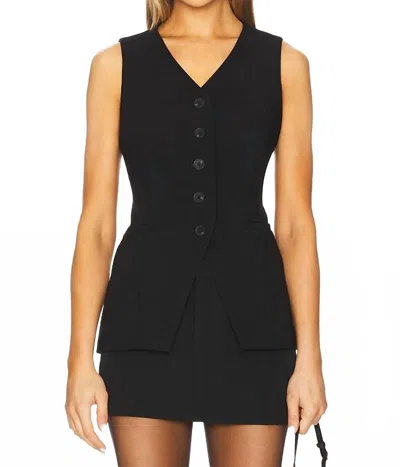 Pistola Lila Fitted Vest In Black In Black