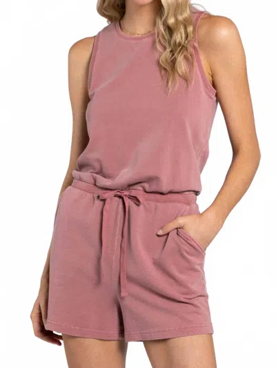 Thread & Supply Joey Romper In Vintage Rose In Pink