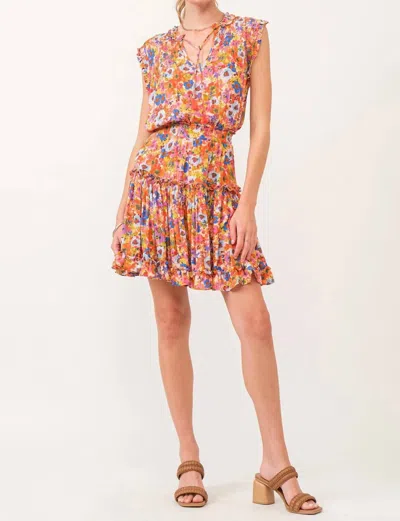 Dear John Denim Melodie Tiered Ruffle Dress In Summer Garden In Multi